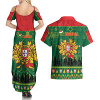 Portugal Christmas Couples Matching Summer Maxi Dress and Hawaiian Shirt Funny Galo De Barcelos - Wonder Print Shop