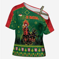 Portugal Christmas Cross Shoulder Shirt Funny Galo De Barcelos - Wonder Print Shop