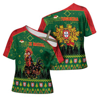 Portugal Christmas Cross Shoulder Shirt Funny Galo De Barcelos - Wonder Print Shop