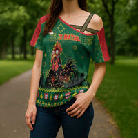 Portugal Christmas Cross Shoulder Shirt Funny Galo De Barcelos - Wonder Print Shop
