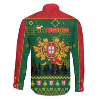 Portugal Christmas Family Matching Long Sleeve Bodycon Dress and Hawaiian Shirt Funny Galo De Barcelos - Wonder Print Shop