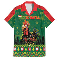 Portugal Christmas Family Matching Off Shoulder Maxi Dress and Hawaiian Shirt Funny Galo De Barcelos - Wonder Print Shop