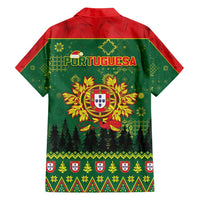 Portugal Christmas Family Matching Off Shoulder Maxi Dress and Hawaiian Shirt Funny Galo De Barcelos - Wonder Print Shop
