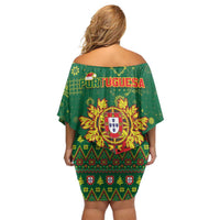 Portugal Christmas Family Matching Off Shoulder Short Dress and Hawaiian Shirt Funny Galo De Barcelos - Wonder Print Shop