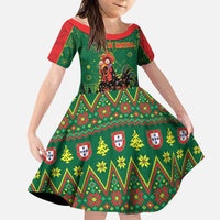 Portugal Christmas Family Matching Puletasi and Hawaiian Shirt Funny Galo De Barcelos - Wonder Print Shop