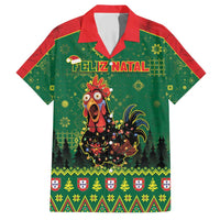 Portugal Christmas Family Matching Short Sleeve Bodycon Dress and Hawaiian Shirt Funny Galo De Barcelos - Wonder Print Shop