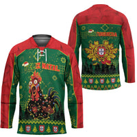 Portugal Christmas Hockey Jersey Funny Galo De Barcelos - Wonder Print Shop