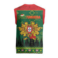 Portugal Christmas Knitted V-Neck Vest Funny Galo De Barcelos - Wonder Print Shop
