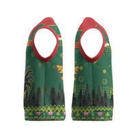 Portugal Christmas Knitted V-Neck Vest Funny Galo De Barcelos - Wonder Print Shop
