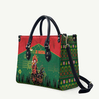 Portugal Christmas Leather Bag Funny Galo De Barcelos - Wonder Print Shop