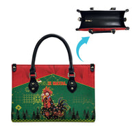 Portugal Christmas Leather Bag Funny Galo De Barcelos - Wonder Print Shop