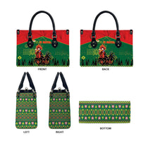 Portugal Christmas Leather Bag Funny Galo De Barcelos - Wonder Print Shop