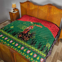 Portugal Christmas Quilt Funny Galo De Barcelos - Wonder Print Shop