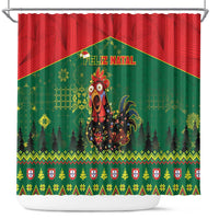 Portugal Christmas Shower Curtain Funny Galo De Barcelos - Wonder Print Shop