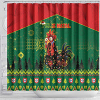 Portugal Christmas Shower Curtain Funny Galo De Barcelos - Wonder Print Shop