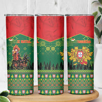 Portugal Christmas Skinny Tumbler Funny Galo De Barcelos - Wonder Print Shop