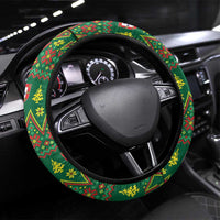 Portugal Christmas Steering Wheel Cover Funny Galo De Barcelos - Wonder Print Shop