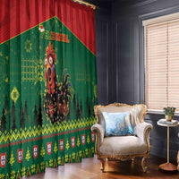 Portugal Christmas Window Curtain Funny Galo De Barcelos - Wonder Print Shop