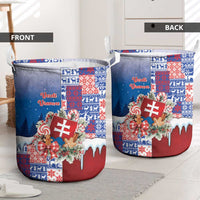 Slovakia Christmas Laundry Basket Vesale Vianoce Xmas Pattern - Wonder Print Shop