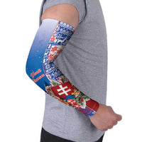 Slovakia Christmas Arm Sleeves Vesale Vianoce Xmas Pattern - Wonder Print Shop