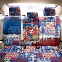 Slovakia Christmas Back Car Seat Cover Vesale Vianoce Xmas Pattern - Wonder Print Shop