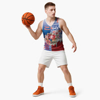 Slovakia Christmas Basketball Jersey Vesale Vianoce Xmas Pattern - Wonder Print Shop