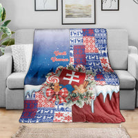 Slovakia Christmas Blanket Vesale Vianoce Xmas Pattern - Wonder Print Shop