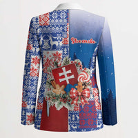 Slovakia Christmas Blazer Vesale Vianoce Xmas Pattern - Wonder Print Shop