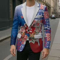 Slovakia Christmas Blazer Vesale Vianoce Xmas Pattern - Wonder Print Shop