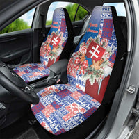 Slovakia Christmas Car Seat Cover Vesale Vianoce Xmas Pattern - Wonder Print Shop