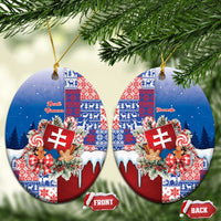 Slovakia Christmas Ceramic Ornament Vesale Vianoce Xmas Pattern - Wonder Print Shop