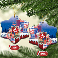 Slovakia Christmas Ceramic Ornament Vesale Vianoce Xmas Pattern - Wonder Print Shop