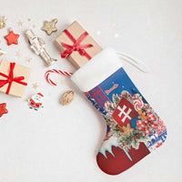 Slovakia Christmas Stocking Vesale Vianoce Xmas Pattern - Wonder Print Shop