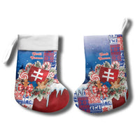 Slovakia Christmas Stocking Vesale Vianoce Xmas Pattern - Wonder Print Shop