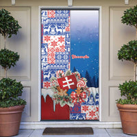 Slovakia Christmas Door Cover Vesale Vianoce Xmas Pattern - Wonder Print Shop