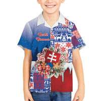 Slovakia Christmas Family Matching Puletasi and Hawaiian Shirt Vesale Vianoce Xmas Pattern - Wonder Print Shop