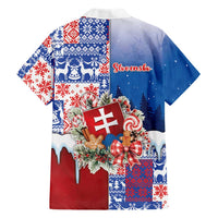 Slovakia Christmas Family Matching Tank Maxi Dress and Hawaiian Shirt Vesale Vianoce Xmas Pattern - Wonder Print Shop