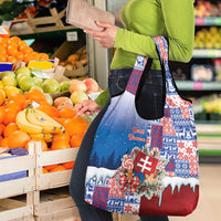 Slovakia Christmas Grocery Bag Vesale Vianoce Xmas Pattern - Wonder Print Shop