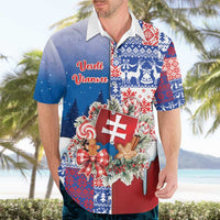 Slovakia Christmas Hawaiian Shirt Vesale Vianoce Xmas Pattern - Wonder Print Shop