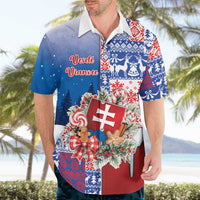 Slovakia Christmas Hawaiian Shirt Vesale Vianoce Xmas Pattern - Wonder Print Shop