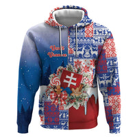Slovakia Christmas Hoodie Vesale Vianoce Xmas Pattern - Wonder Print Shop