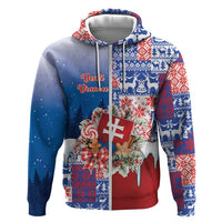 Slovakia Christmas Hoodie Vesale Vianoce Xmas Pattern - Wonder Print Shop