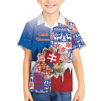 Slovakia Christmas Kid Hawaiian Shirt Vesale Vianoce Xmas Pattern - Wonder Print Shop