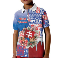 Slovakia Christmas Kid Polo Shirt Vesale Vianoce Xmas Pattern - Wonder Print Shop