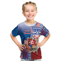Slovakia Christmas Kid T Shirt Vesale Vianoce Xmas Pattern - Wonder Print Shop