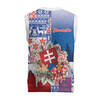Slovakia Christmas Knitted V-Neck Vest Vesale Vianoce Xmas Pattern - Wonder Print Shop