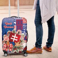 Slovakia Christmas Luggage Cover Vesale Vianoce Xmas Pattern - Wonder Print Shop