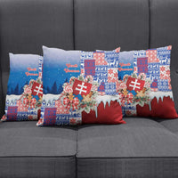 Slovakia Christmas Pillow Cover Vesale Vianoce Xmas Pattern - Wonder Print Shop