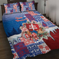 Slovakia Christmas Quilt Bed Set Vesale Vianoce Xmas Pattern - Wonder Print Shop