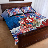 Slovakia Christmas Quilt Bed Set Vesale Vianoce Xmas Pattern - Wonder Print Shop